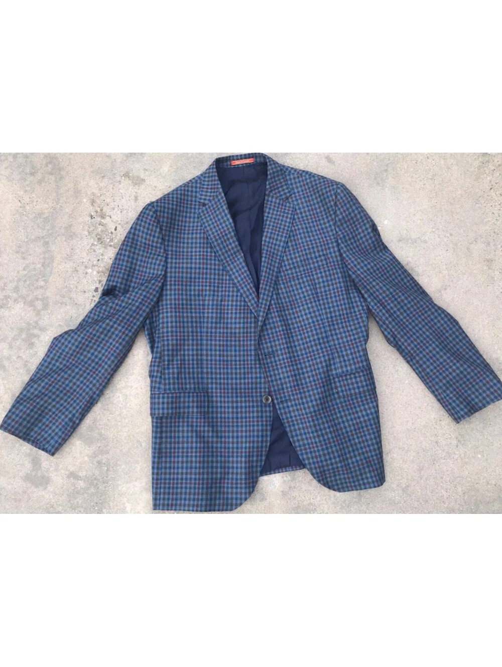 Daniel Cremieux Fine Capolavoro Jacket checkered Blazer Wool Made in Canada 44